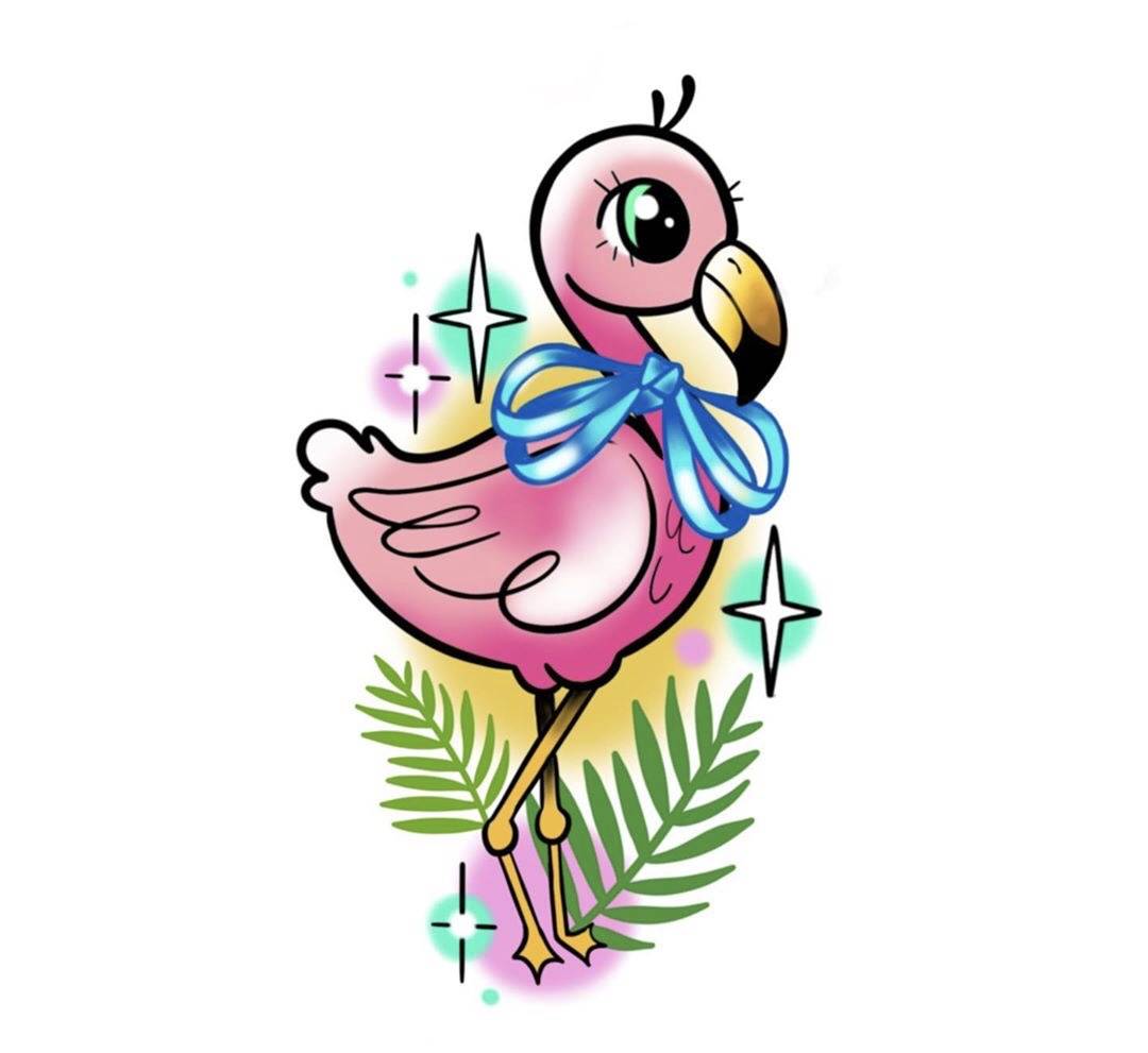 
上海由龙纹身分享彩色小清新纹身图案‘panda sports’(图25)